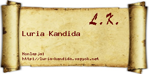 Luria Kandida névjegykártya