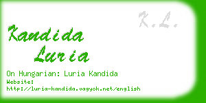 kandida luria business card